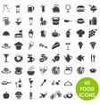 Food and drink icons vector image