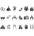 Wedding icons vector image