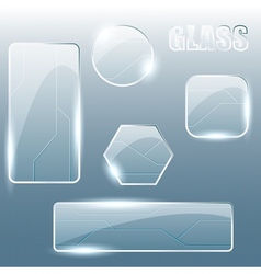 Transparent glass banners vector image