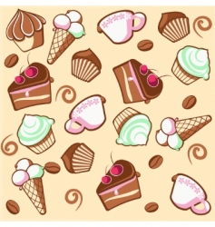 Coffee desert vector image