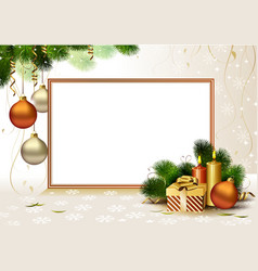 Christmas greeting- card vector image
