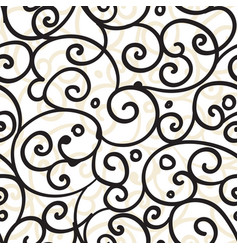Freehand floral motifs seamless pattern vector image