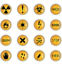 Danger theme icons vector image