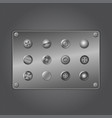 Metal screws vector image