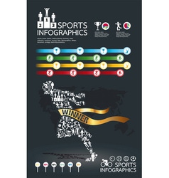 Infographic spots icons set vector image