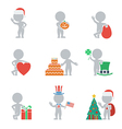 Flat people holidays vector image