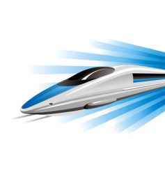 High-speed train on hovercraft vector image
