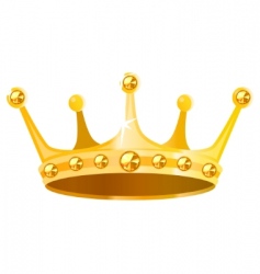 Gold crown vector image