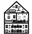 Icon of house with planning vector image