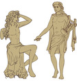 Dionis and Apollo vector image