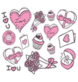 Valentine doodle vector image