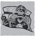 Hotrod masters t-shirt label design vector image