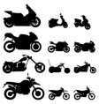 Motorcycle set vector image