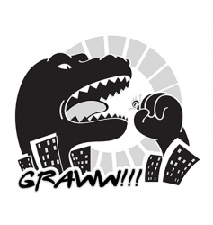 Monster in city vector image