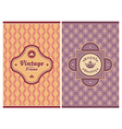 Invitation vintage retro cards vector image