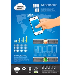 Telephone info graphic vector image