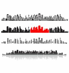 Cityscape silhouette vector image
