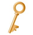 Gold key vector image