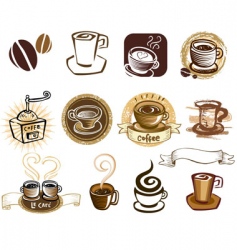 Coffee icon set vector image