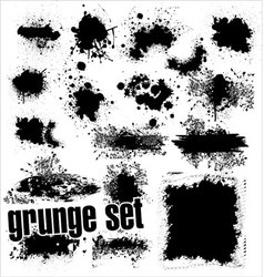Grunge splashes set vector image