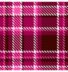 Seamless Red and Pink Checkered Fabric Pattern vector image