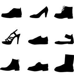 Shoes silhouettes vector image