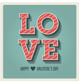 Happy Valentines day card i love you font type vector image