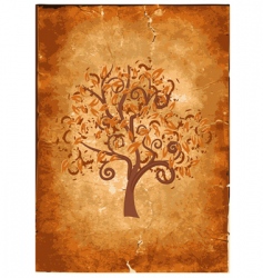 Old grunge paper with wood vector image