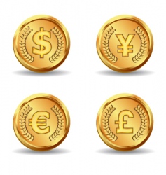 Gold currency icon vector image