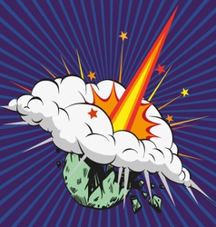 Comic book explosion vector image