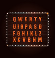 Glowing festive letters collection design elements Glowing festive letters collection design elements vector image