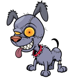 Dog zombie vector image