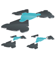Puzzle set vector image
