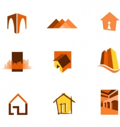 City real estate logo vector image