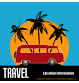 Tropical camper van vector image