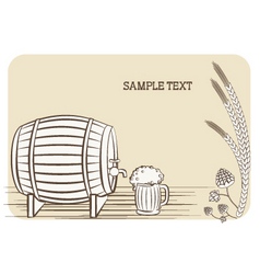 Beer keg vector image