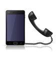Old school telephone handset for smartphone vector image