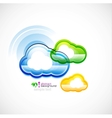 Blue technology cloud vector image