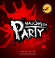 Halloween party blood red background vector image