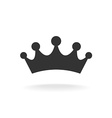 Crown of earl Black isolated silhouette on vector image