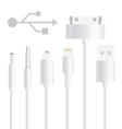 Set of USB cable vector image