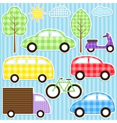 Transport set vector image