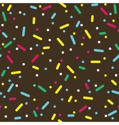 Colorful Sprinkles Donut Glaze Seamless Pattern vector image