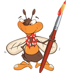 Bee the artist vector image