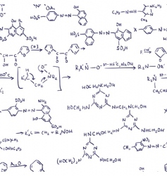 Chemistry formulas seamless vector image