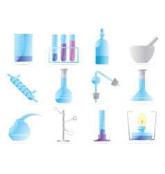 Icons for chemical lab vector image