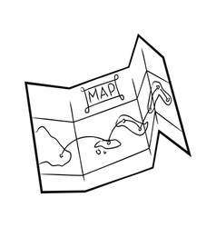 Map doodle vector image