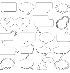 Speech bubble collection vector image