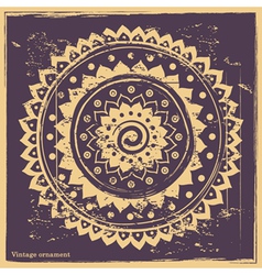 Purple Indian ornament vector image