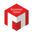 Logo red cube vector image